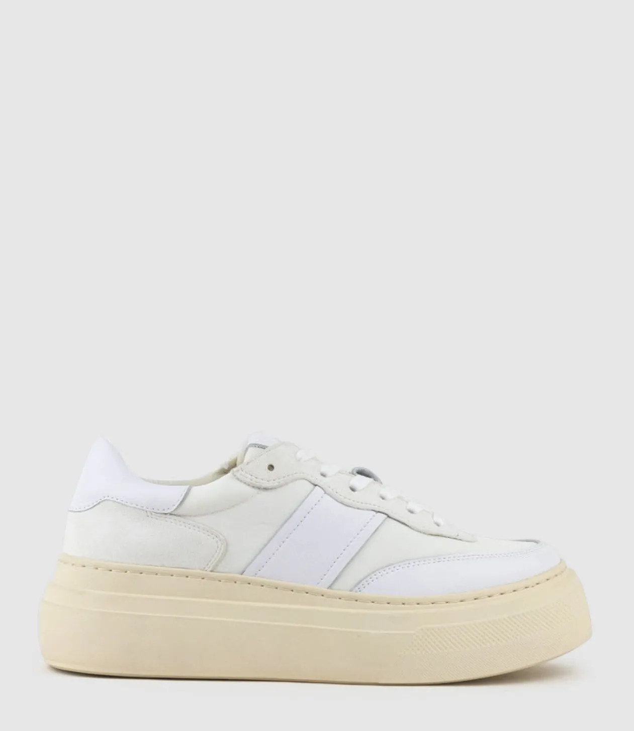Jasper Retro Platform Sneaker In White
