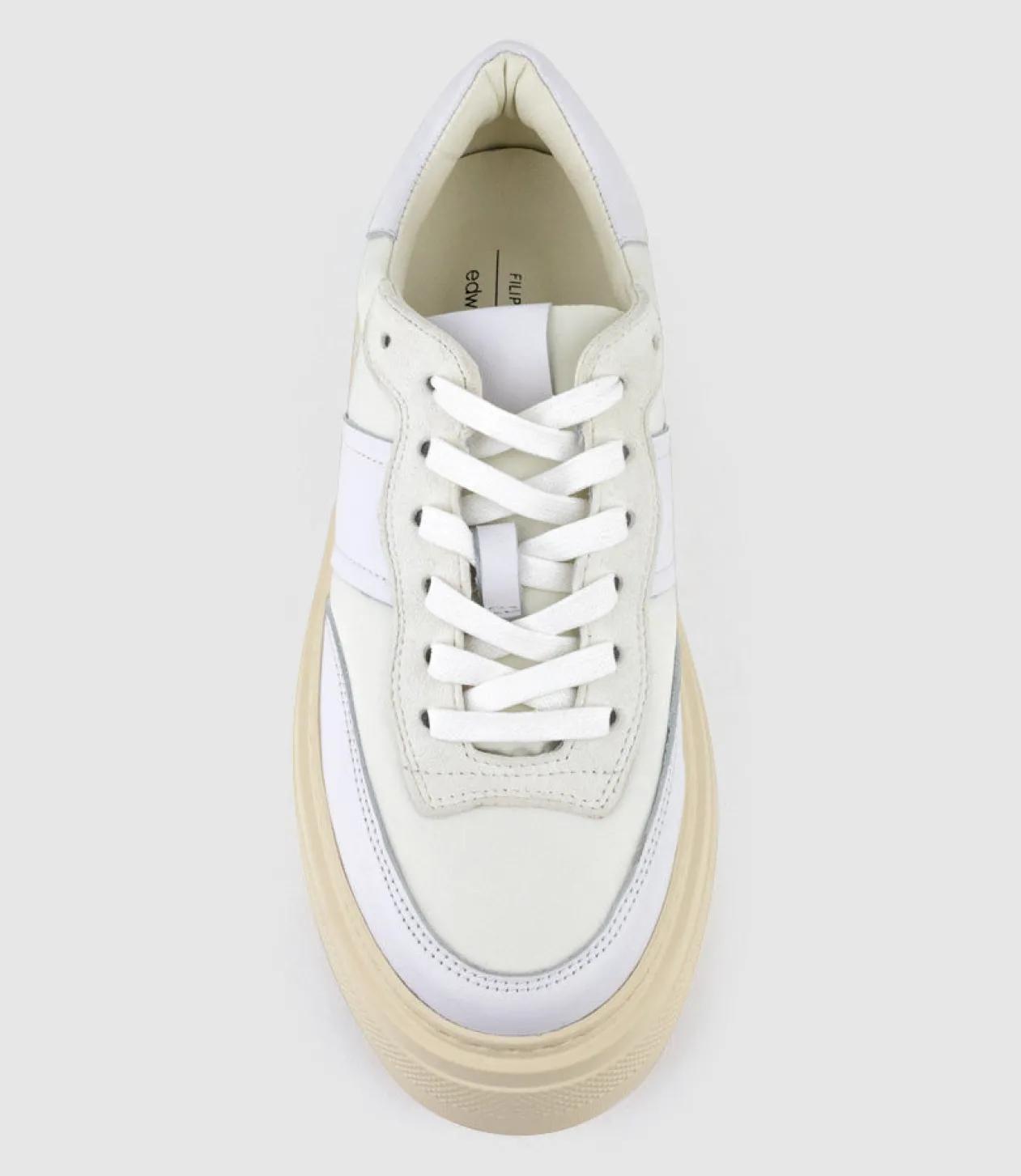 Jasper Retro Platform Sneaker In White