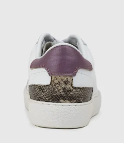 Josette Sneaker With Accents In Snake Combo
