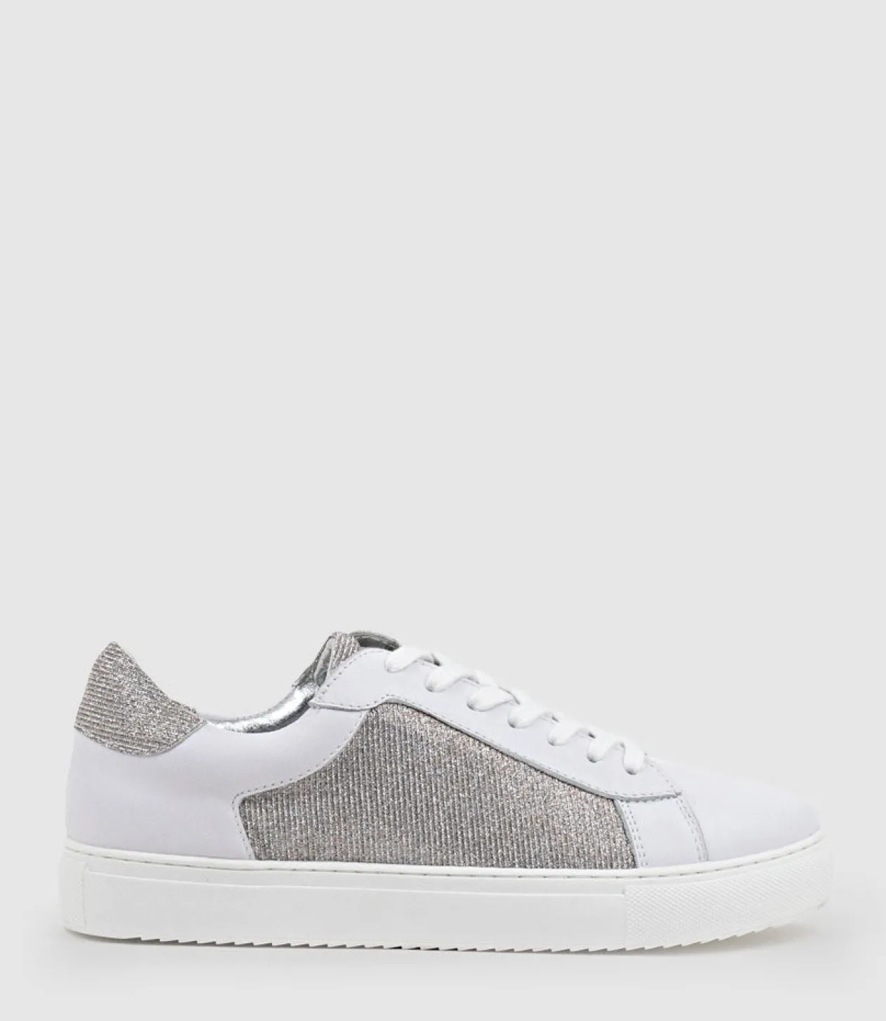 Justice Sneaker With Panel In Silver Ritz