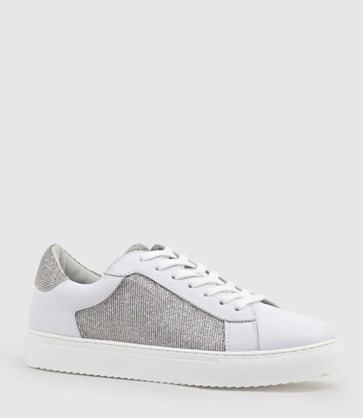 Justice Sneaker With Panel In Silver Ritz