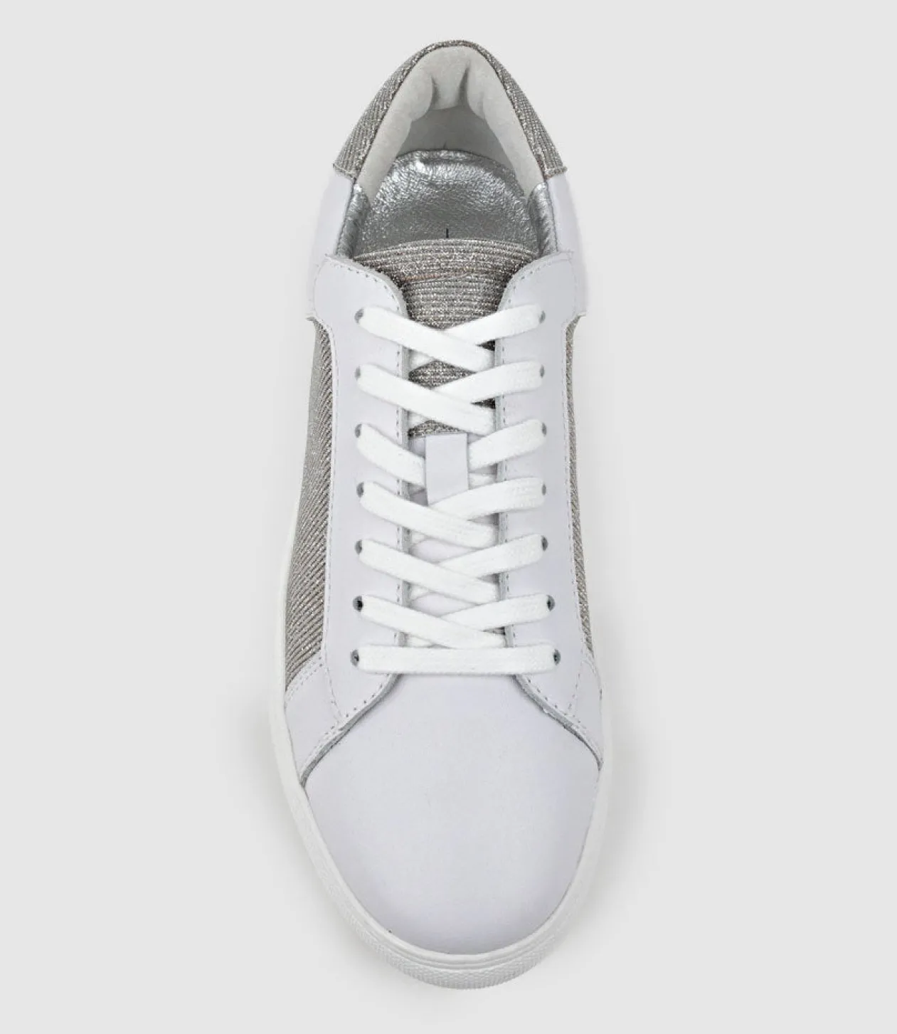 Justice Sneaker With Panel In Silver Ritz