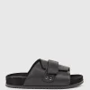 Kala Velcro Strap Slide On Footbed In Black