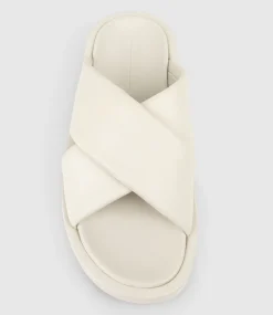 Kamir Crossover Slide On Chunky Unit In Cream