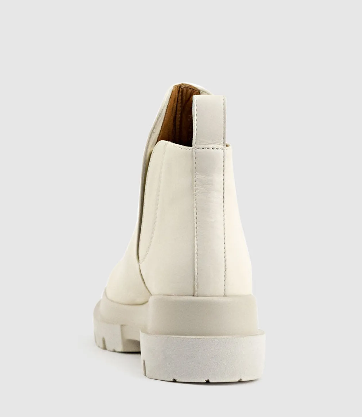 Kash Hidden Gusset Ankle Boot In Offwhite