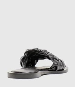 Keira Woven Simple Slide In Black