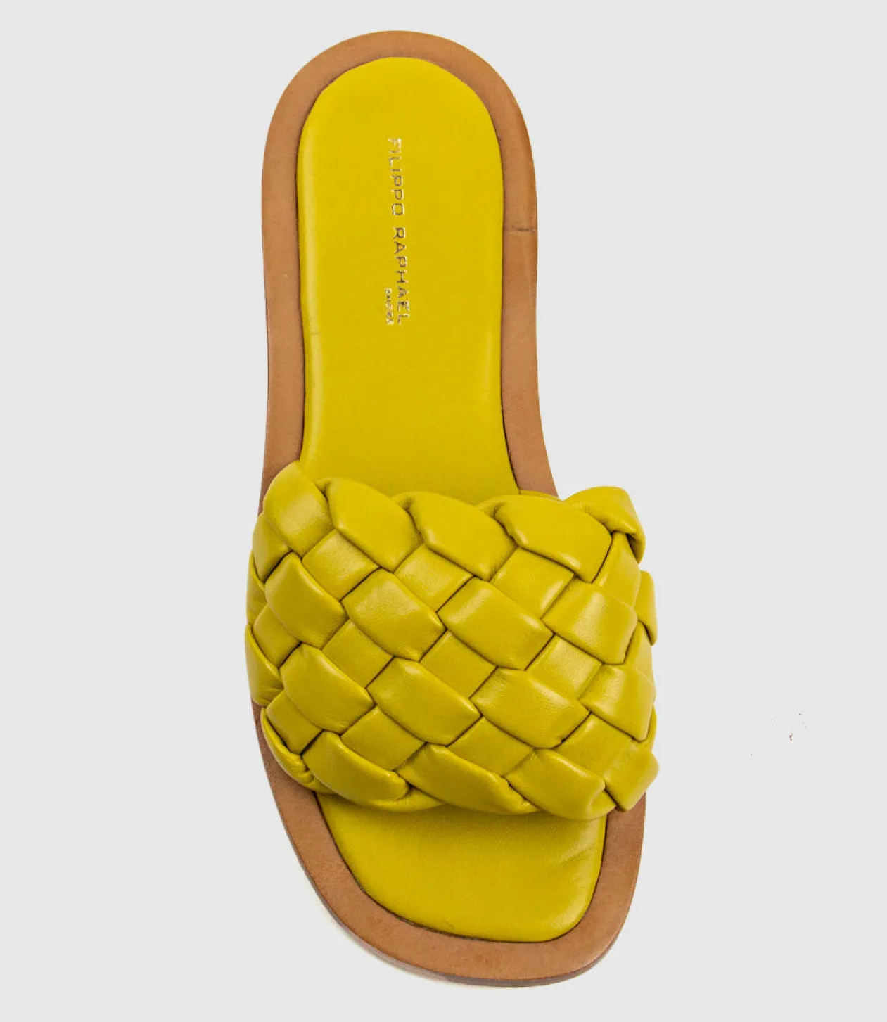 Keira Woven Simple Slide In Lemon