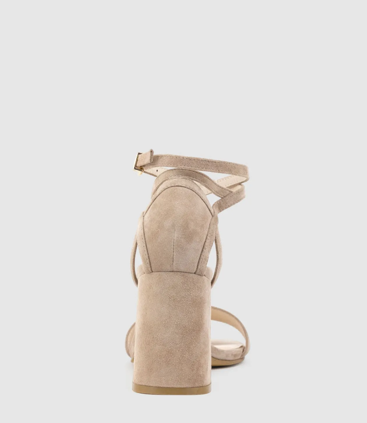 Kelsey85 Ankle Wrap Sandal In Nude Suede