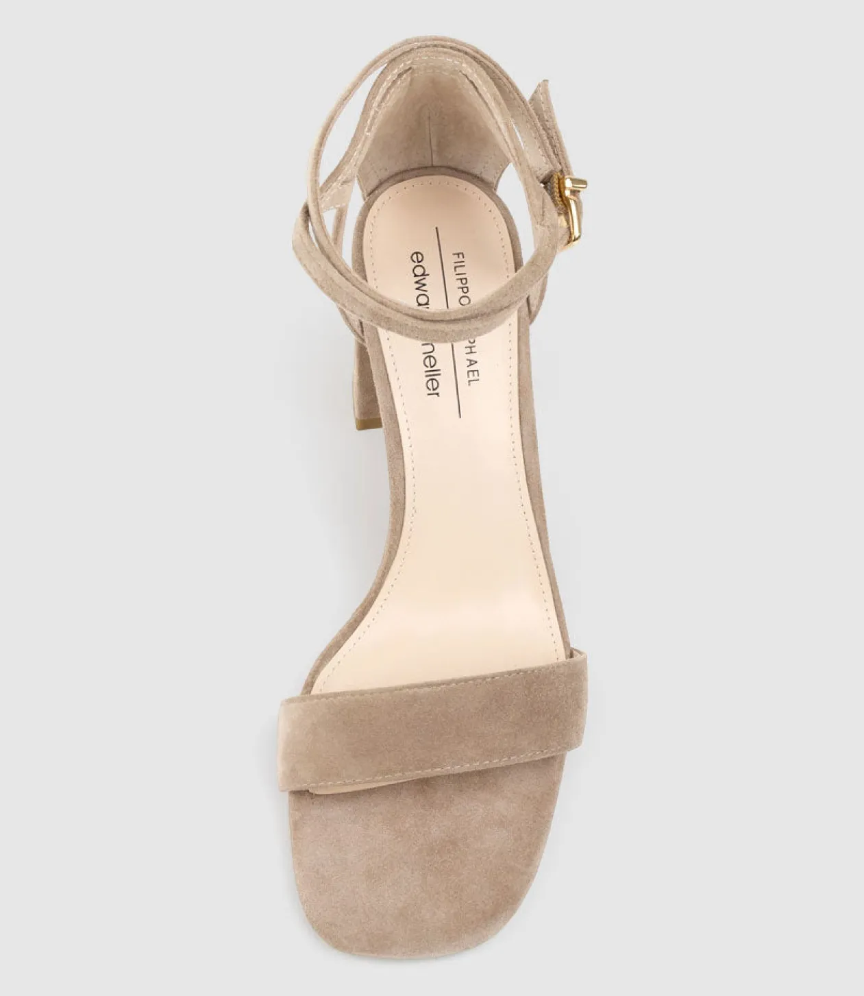 Kelsey85 Ankle Wrap Sandal In Nude Suede
