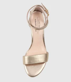 Kenia60 Block Heel Sandal With Hourglass Ankle Wrap In Rosegold