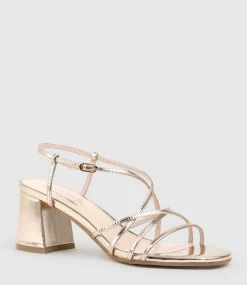 Kia65 Strappy Sandal In Rosegold High Shine