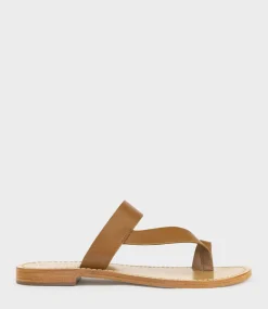 Kirabee Toe Thong Slide In Tan