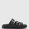 Klover Multi-Strap Buckle Slide In Black