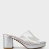 Krystal75 Vinalyte Platform Slide In Silver