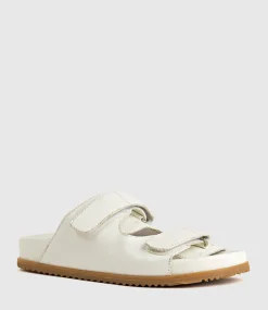 Kylo Two Strap Slide On Footbed In Offwhite