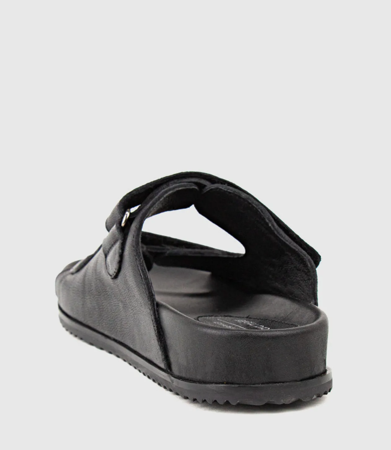 Kylo Two Strap Slide On Footbed In Black