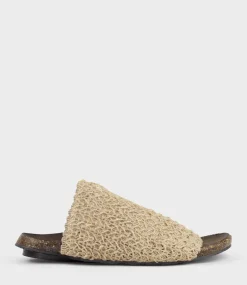 Kyndra Textured Slide On Footbed In Natural