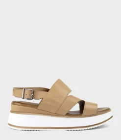 Laith Asymmetrical Sandal On Unit In Natural
