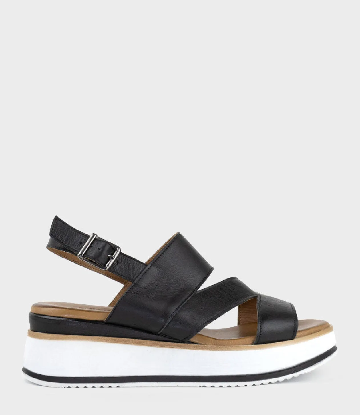 Laith Asymmetrical Sandal On Unit In Black