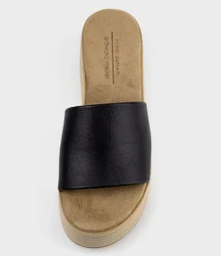 Levon Slide On Wedge In Black