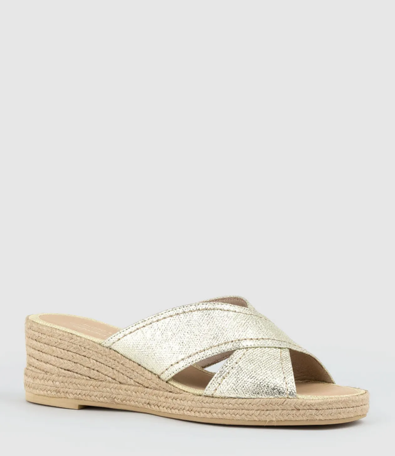 Malina Crossover Slide Espadrille In Platino
