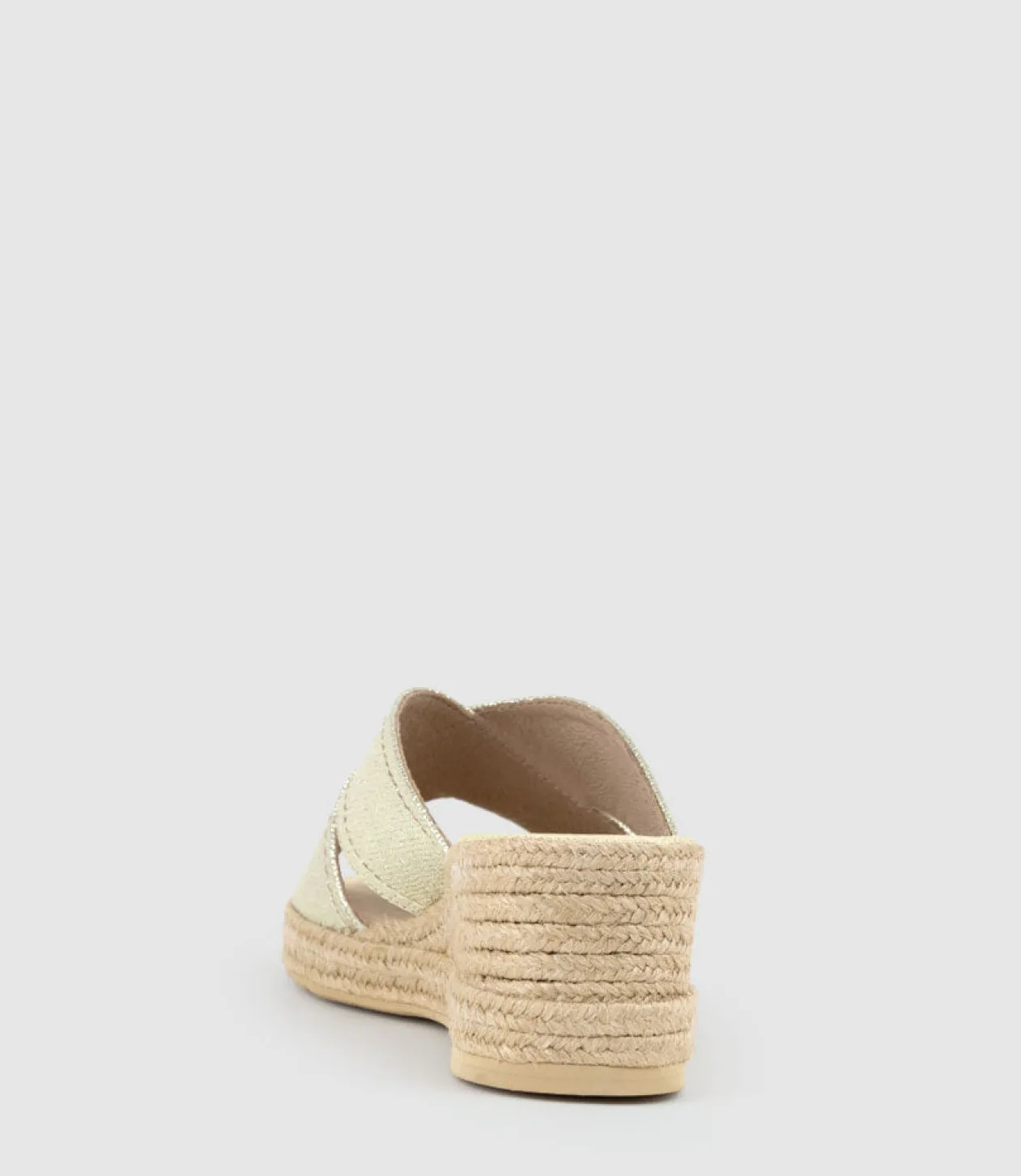 Malina Crossover Slide Espadrille In Platino