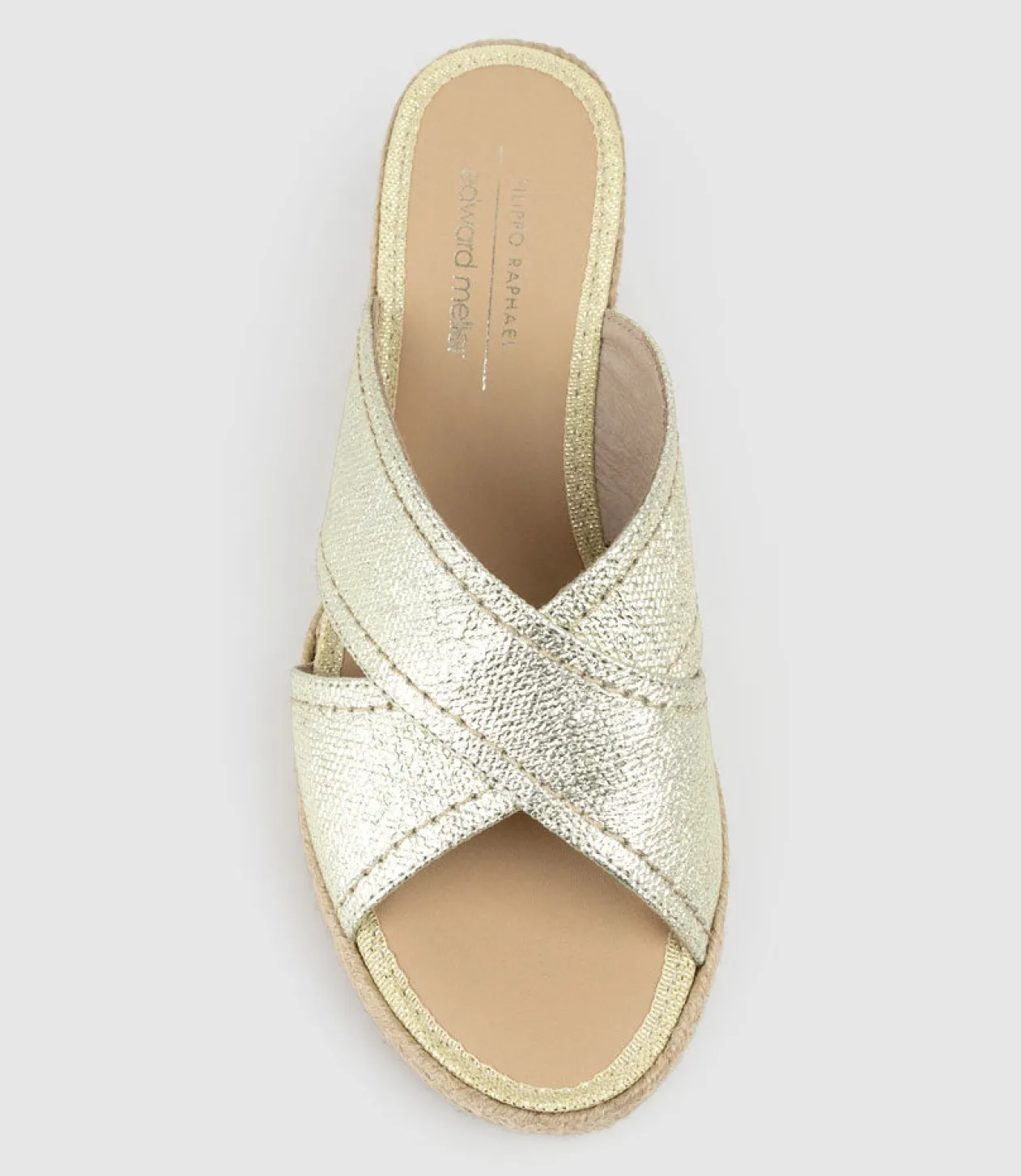 Malina Crossover Slide Espadrille In Platino