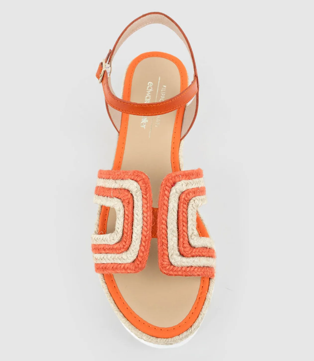 Mayan Geometric Weave Espadrille In Orange