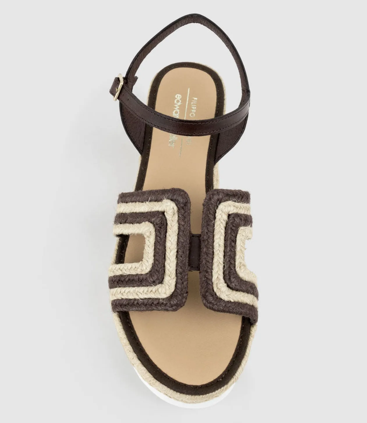 Mayan Geometric Weave Espadrille In Chocolate