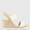 Mercedes Elastic Crochet Espadrille In Natural