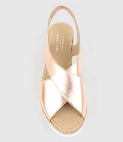 Merinda Crossover Sandal Espadrille In Rosegold