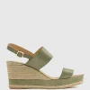Mikara Two Strap Classic Espadrille In Sage