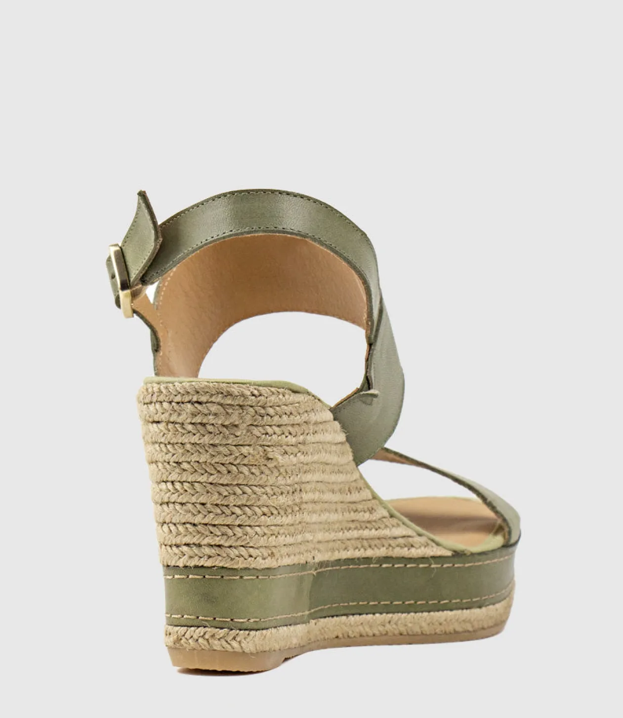 Mikara Two Strap Classic Espadrille In Sage