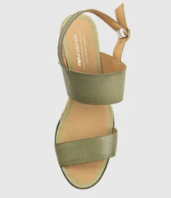 Mikara Two Strap Classic Espadrille In Sage