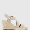 Miria Elastic Crossover Espadrille In Natural