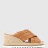 Morgan Quilted Crossover Espadrille In Tan