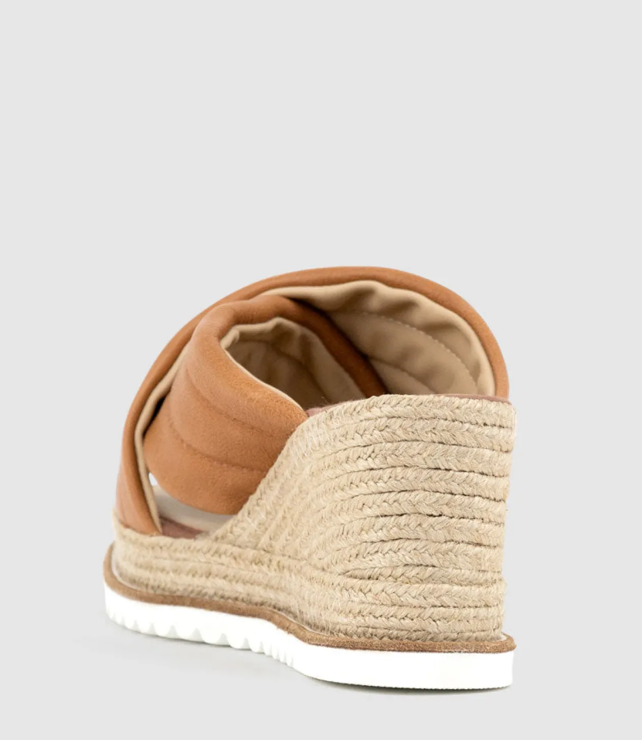 Morgan Quilted Crossover Espadrille In Tan