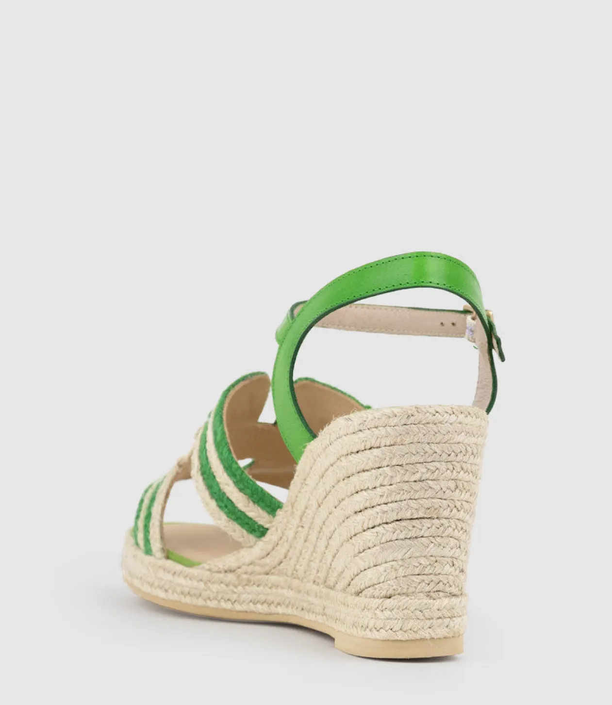 Motif Geometric Weave High Espadrille In Green