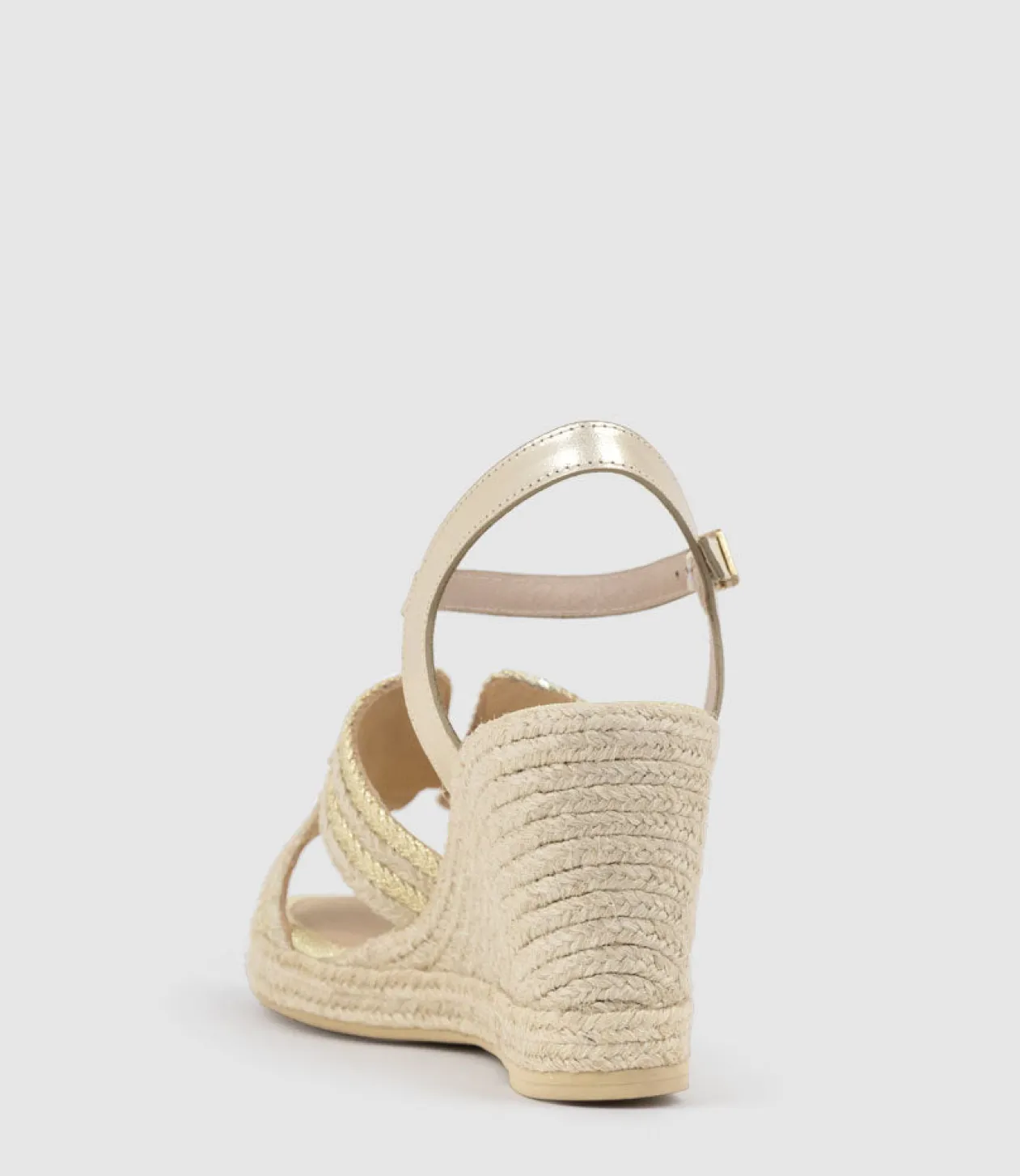 Motif Geometric Weave High Espadrille In Gold