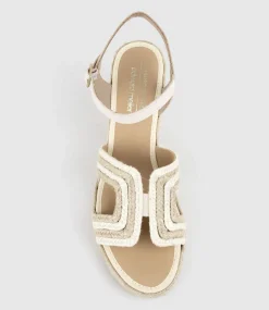 Motif Geometric Weave High Espadrille In White