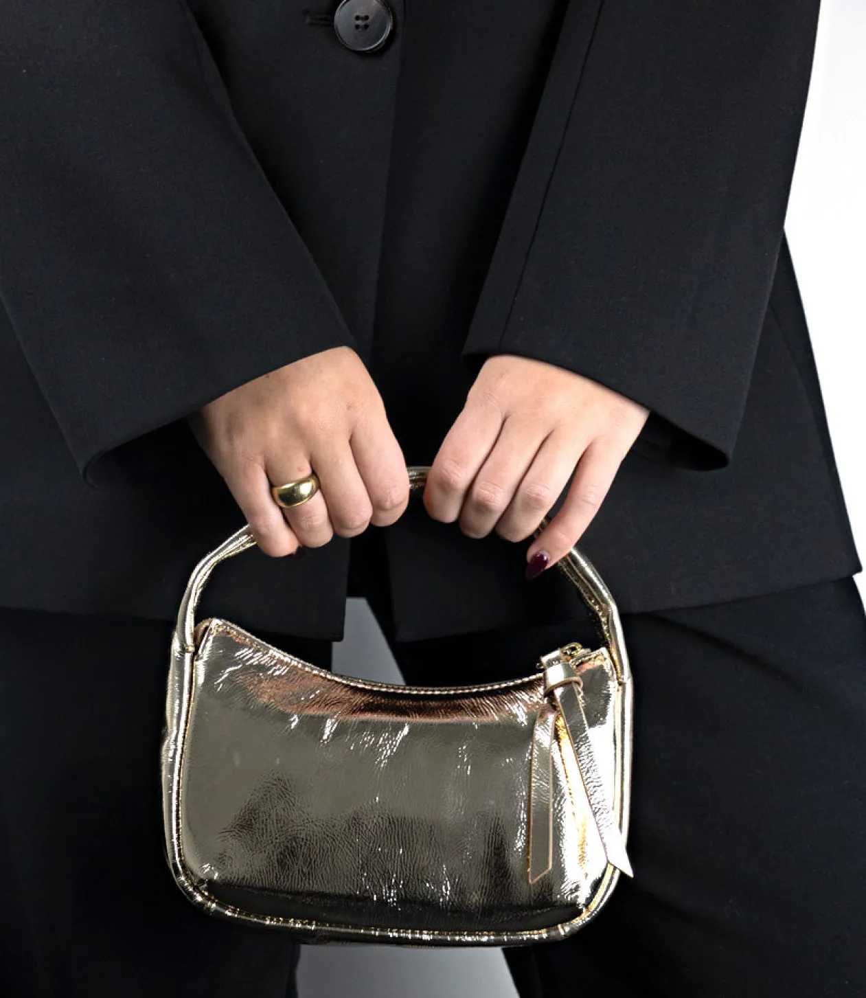 Nara Small Soft Bag In Gold Crush