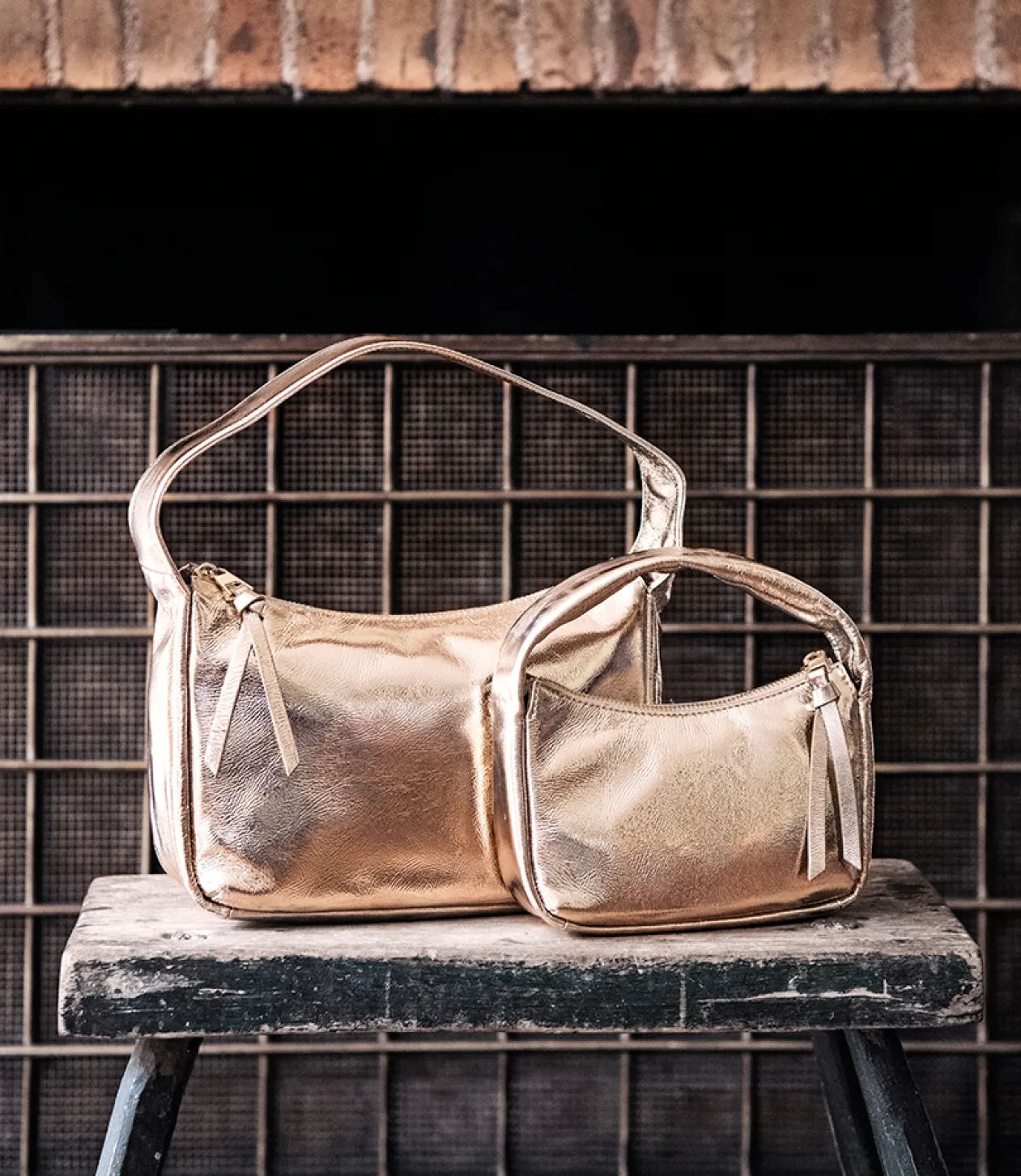 Nara Small Soft Bag In Gold Crush
