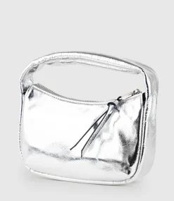 Nara Small Soft Bag In Silver Crush