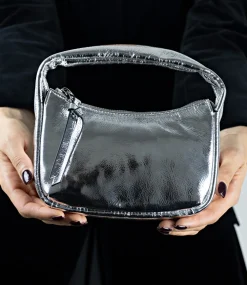 Nara Small Soft Bag In Silver Crush