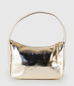 Narina Large Soft Bag In Gold Crush