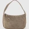 Narina Large Soft Bag In Latte Suede