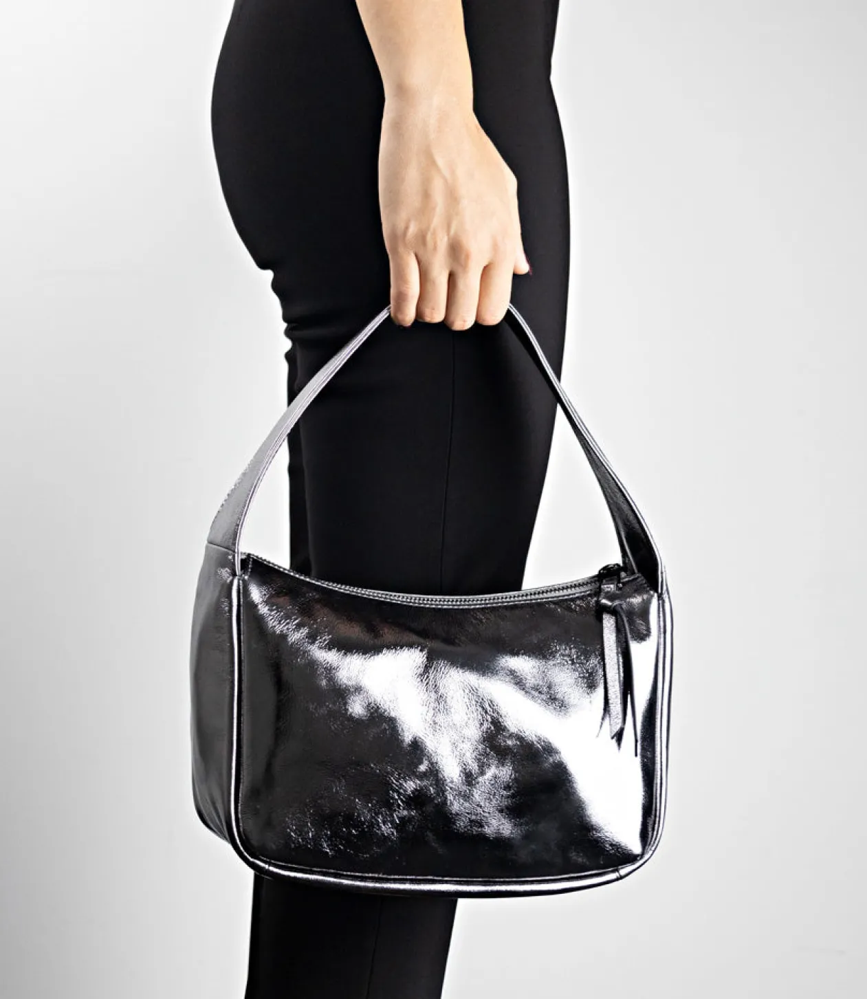 Narina Large Soft Bag In Pewter Crush
