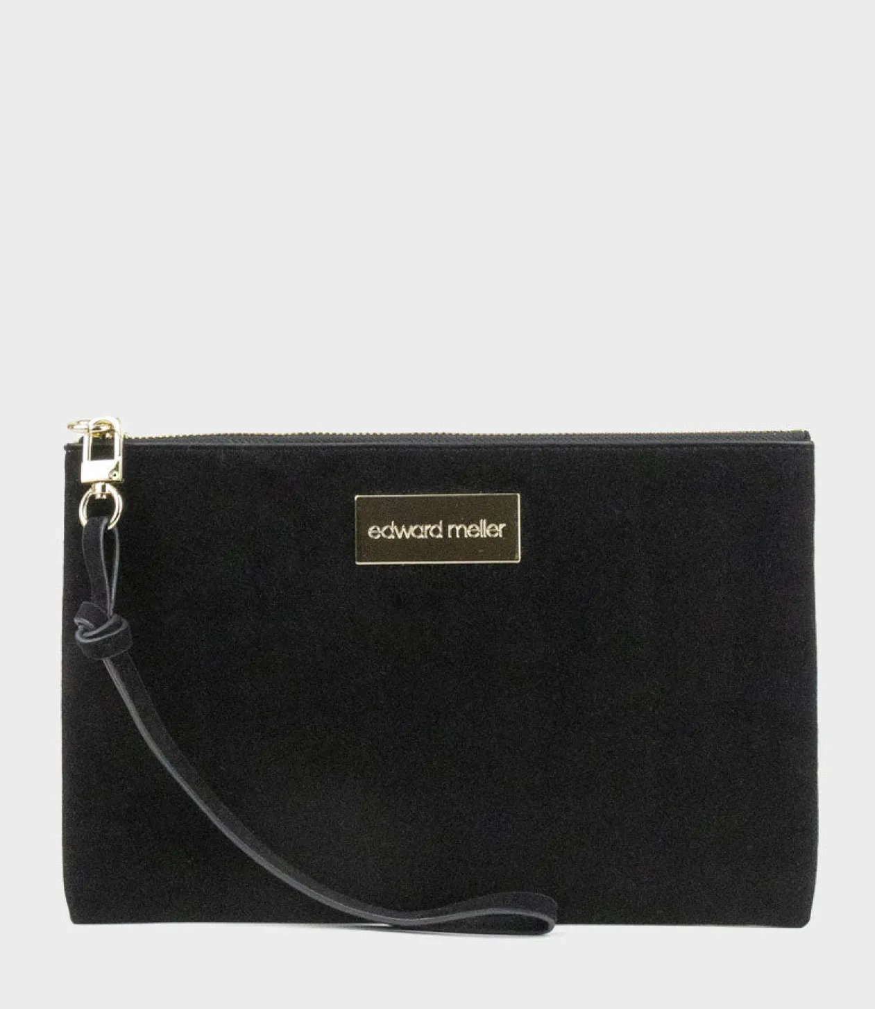 Nereli Oversized Clutch In Black Suede
