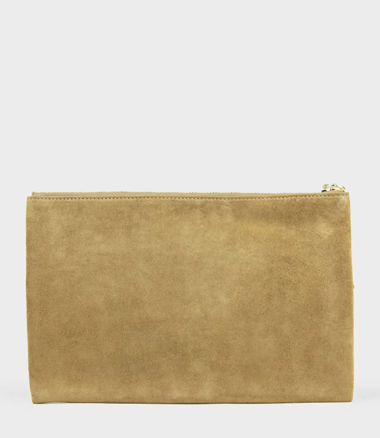 Nereli Oversized Clutch In Camel Suede