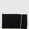 Neve Envelope Clutch In Black Suede